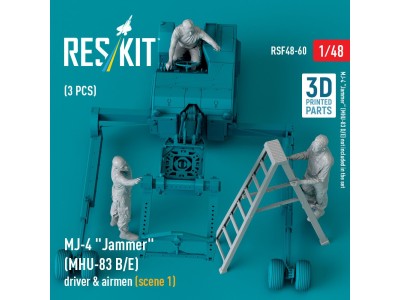 MJ-4 Jammer (MHU-83 B/E) driver & airmen (scene 1) (3 pcs) (3D Printed) 