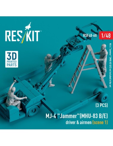 MJ-4 Jammer (MHU-83 B/E) driver & airmen (scene 1) (3 pcs) (3D Printed) 
