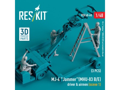 MJ-4 Jammer (MHU-83 B/E) driver & airmen (scene 1) (3 pcs) (3D Printed) 