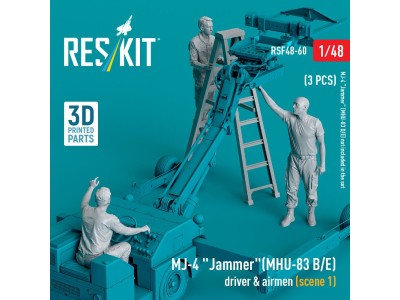 MJ-4 Jammer (MHU-83 B/E) driver & airmen (scene 1) (3 pcs) (3D Printed) 