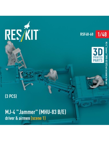 MJ-4 Jammer (MHU-83 B/E) driver & airmen (scene 1) (3 pcs) (3D Printed) 
