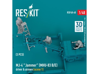 MJ-4 Jammer (MHU-83 B/E) driver & airmen (scene 1) (3 pcs) (3D Printed) 