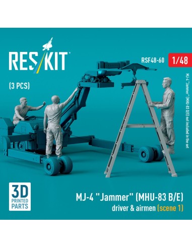 MJ-4 Jammer (MHU-83 B/E) driver & airmen (scene 1) (3 pcs) (3D Printed) 