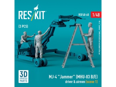 MJ-4 Jammer (MHU-83 B/E) driver & airmen (scene 1) (3 pcs) (3D Printed) 