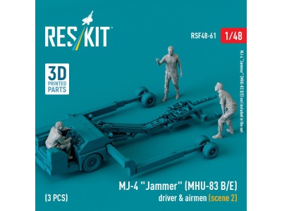MJ-4 Jammer (MHU-83 B/E) driver & airmen (scene 2) (3 pcs) (3D Printed) (1/48 