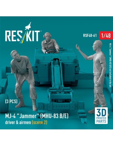 MJ-4 Jammer (MHU-83 B/E) driver & airmen (scene 2) (3 pcs) (3D Printed) (1/48 