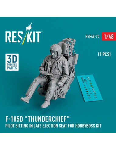 F-105D Thunderchief pilot sitting in late ejection seat for HobbyBoss kit (1 pcs) (3D Printed) 