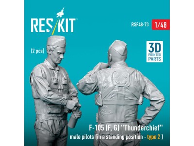 F-105 (F, G) Thunderchief male pilots (in a standing position - type 2) (2 pcs) (3D Printed) 