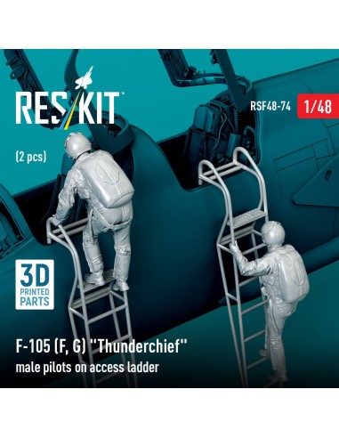 F-105 (F, G) Thunderchief male pilots on access ladder (2 pcs) (3D Printed) 