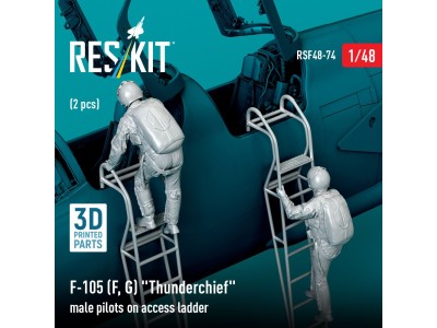 F-105 (F, G) Thunderchief male pilots on access ladder (2 pcs) (3D Printed) 