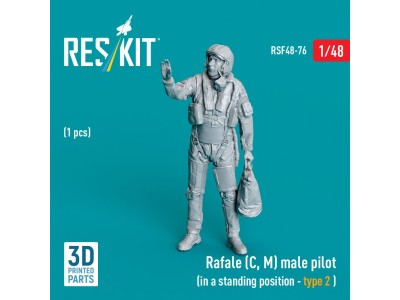 Rafale (C, M) male pilot (in a standing position - type 2) (1 pcs) (3D Printed) 