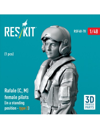 Rafale (C, M) female pilot (in a standing position - type 2) (1 pcs) (3D Printed) 