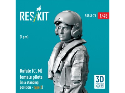 Rafale (C, M) female pilot (in a standing position - type 2) (1 pcs) (3D Printed) 