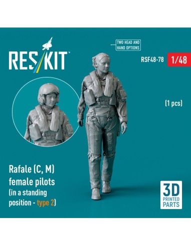 Rafale (C, M) female pilot (in a standing position - type 2) (1 pcs) (3D Printed) 