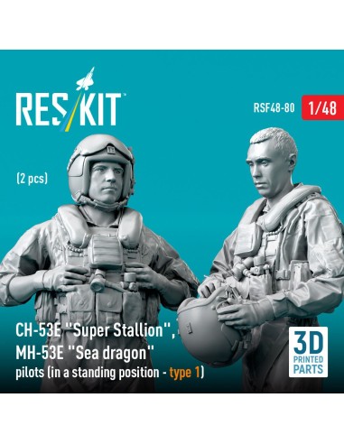 CH-53E Super Stallion, MH-53E Sea dragon pilots (in a standing position - type 1) (2 pcs) (3D Printed) 