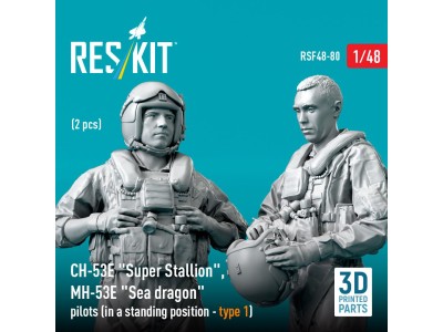 CH-53E Super Stallion, MH-53E Sea dragon pilots (in a standing position - type 1) (2 pcs) (3D Printed) 