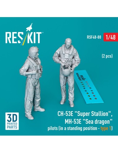 CH-53E Super Stallion, MH-53E Sea dragon pilots (in a standing position - type 1) (2 pcs) (3D Printed) 