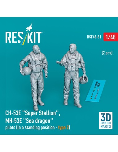 CH-53E Super Stallion, MH-53E Sea dragon pilots (in a standing position - type 2) (2 pcs) (3D Printed) 