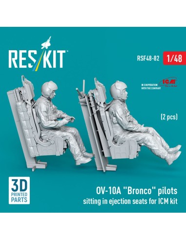 OV-10A Bronco pilots sitting in ejection seats for ICM kit (2 pcs) (3D Printed) 