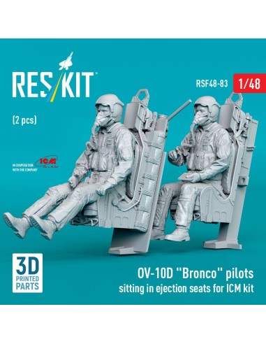 OV-10D Bronco pilots sitting in ejection seats for ICM kit (2 pcs) (3D Printed) 