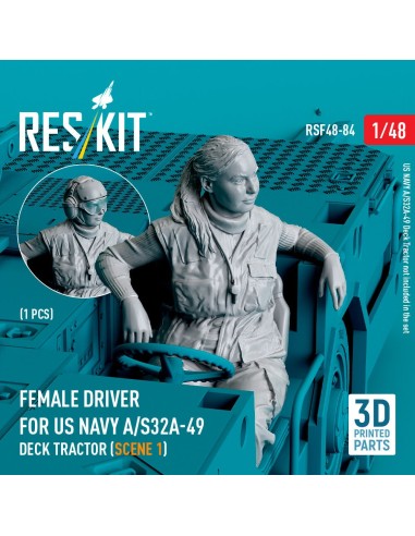 Female driver for US NAVY A/S32A-49 Deck Tractor (scene 1) (1 pcs) (3D Printed) 