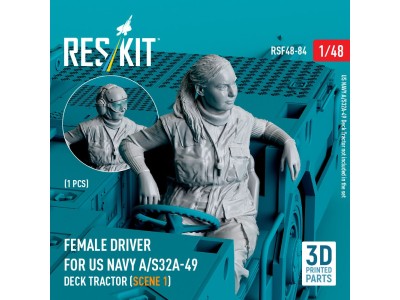 Female driver for US NAVY A/S32A-49 Deck Tractor (scene 1) (1 pcs) (3D Printed) 