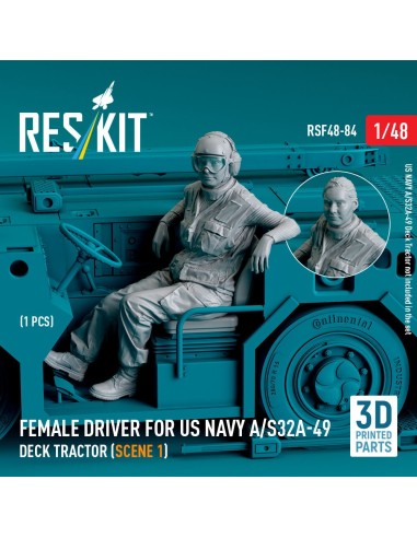 Female driver for US NAVY A/S32A-49 Deck Tractor (scene 1) (1 pcs) (3D Printed) 