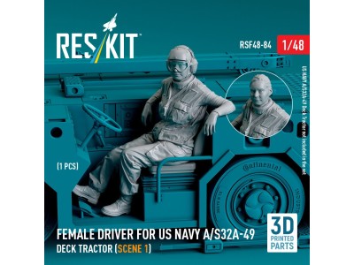 Female driver for US NAVY A/S32A-49 Deck Tractor (scene 1) (1 pcs) (3D Printed) 