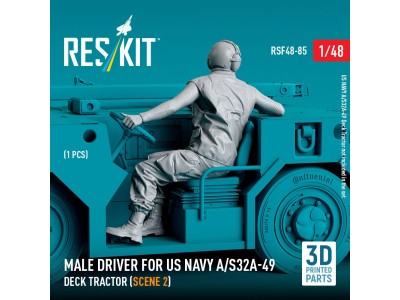 Male driver for US NAVY A/S32A-49 Deck Tractor (scene 2) (1 pcs) (3D Printed) 