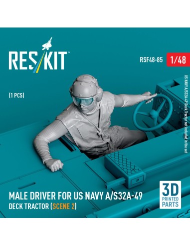 Male driver for US NAVY A/S32A-49 Deck Tractor (scene 2) (1 pcs) (3D Printed) 