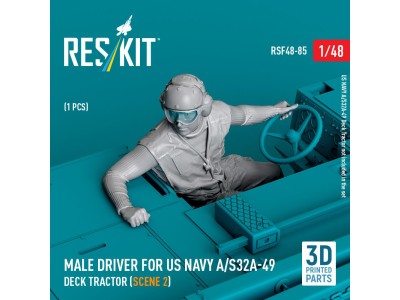 Male driver for US NAVY A/S32A-49 Deck Tractor (scene 2) (1 pcs) (3D Printed) 