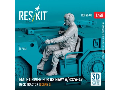Male driver for US NAVY A/S32A-49 Deck Tractor (scene 3) (1 pcs) (3D Printed) 