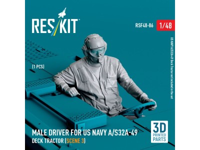 Male driver for US NAVY A/S32A-49 Deck Tractor (scene 3) (1 pcs) (3D Printed) 