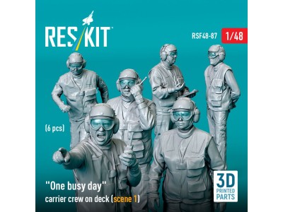 One busy day carrier crew on deck (scene 1) (6 pcs) (3D Printed) 