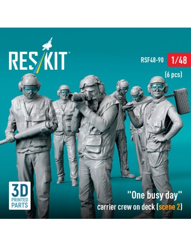 One busy day carrier crew on deck (scene 2) (6 pcs) (3D Printed) 