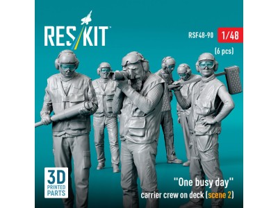 One busy day carrier crew on deck (scene 2) (6 pcs) (3D Printed) 