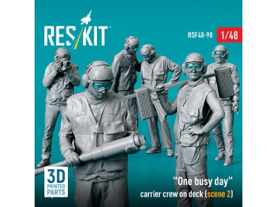 One busy day carrier crew on deck (scene 2) (6 pcs) (3D Printed) 