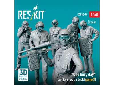 One busy day carrier crew on deck (scene 2) (6 pcs) (3D Printed) 