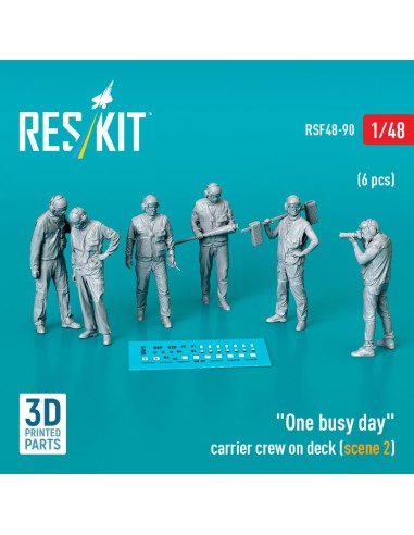 One busy day carrier crew on deck (scene 2) (6 pcs) (3D Printed) 