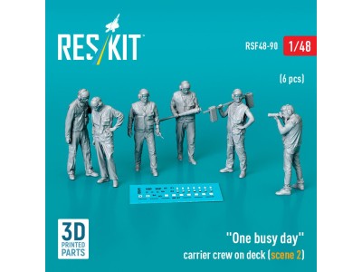 One busy day carrier crew on deck (scene 2) (6 pcs) (3D Printed) 