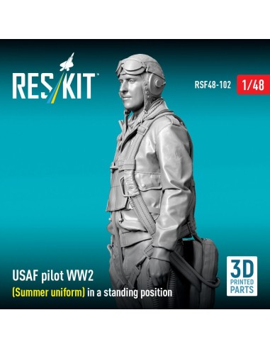 USAF pilot WW2 (Summer uniform) in a standing position (3D Printed) 