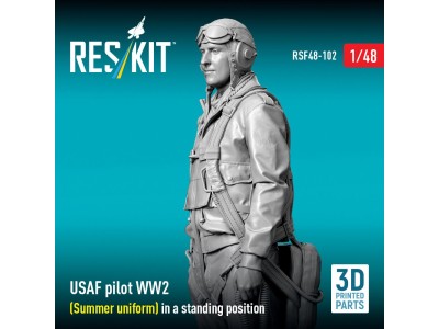 USAF pilot WW2 (Summer uniform) in a standing position (3D Printed) 