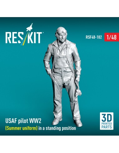 USAF pilot WW2 (Summer uniform) in a standing position (3D Printed) 