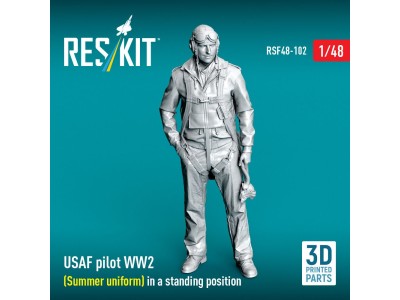 USAF pilot WW2 (Summer uniform) in a standing position (3D Printed) 