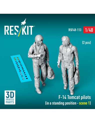 F-14 Tomcat pilots (in a standing position - scene 1) (2 pcs) (3D Printed) 