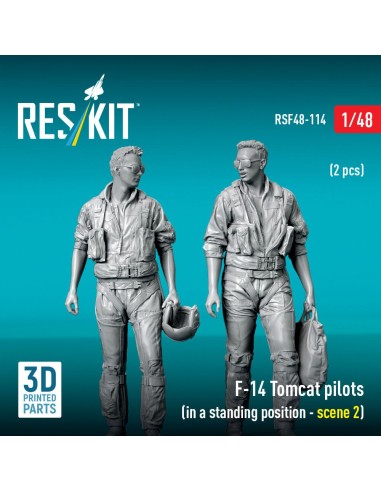 F-14 Tomcat pilots (in a standing position - scene 2) (2 pcs) (3D Printed) 