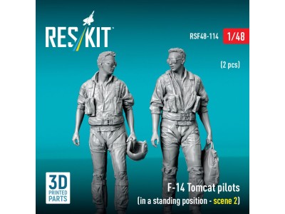 F-14 Tomcat pilots (in a standing position - scene 2) (2 pcs) (3D Printed) 
