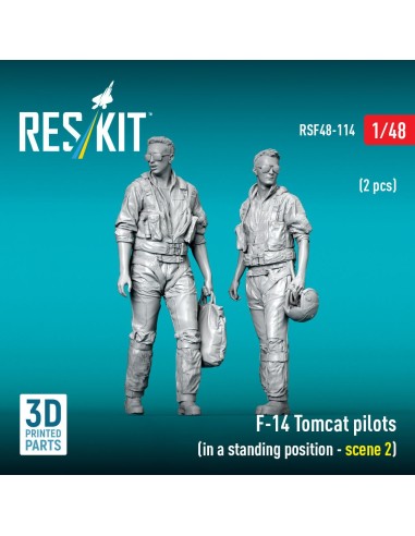 F-14 Tomcat pilots (in a standing position - scene 2) (2 pcs) (3D Printed) 