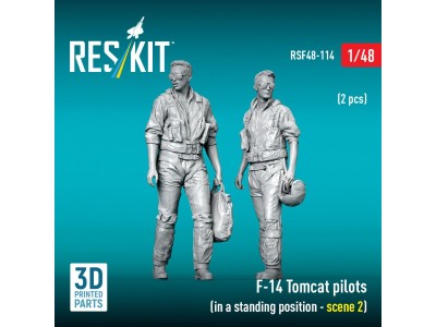 F-14 Tomcat pilots (in a standing position - scene 2) (2 pcs) (3D Printed) 
