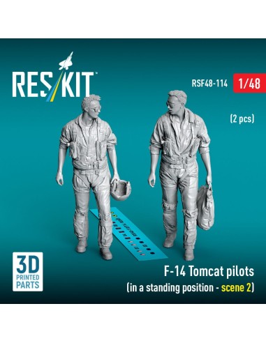 F-14 Tomcat pilots (in a standing position - scene 2) (2 pcs) (3D Printed) 
